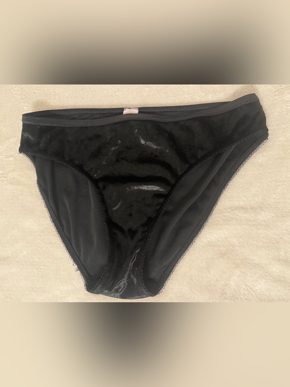 Victoria's Secret BLACK VELVET BIKINI SZ S BRAND NEW WITH TAGS! AS IS- SEE PHOTO